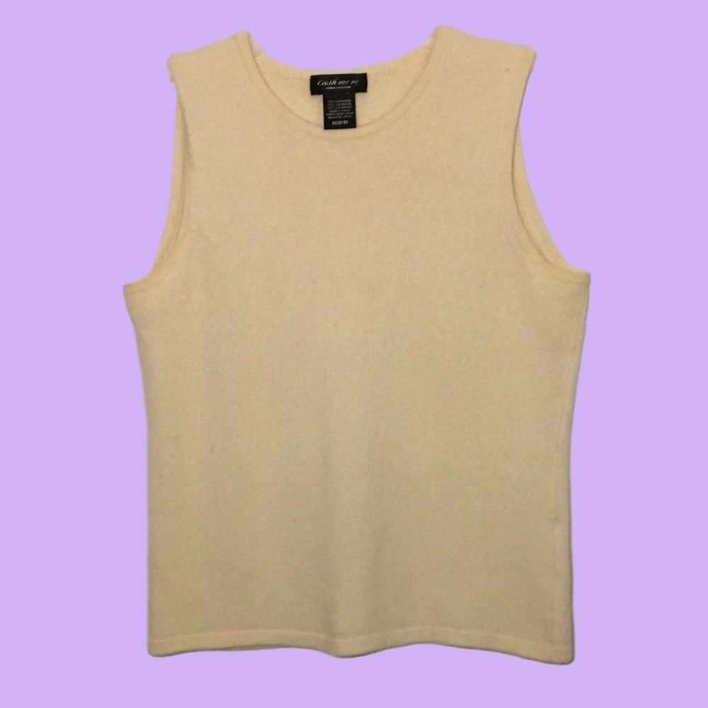 Lord & Taylor 100% Cashmere Sleeveless Sweater, M